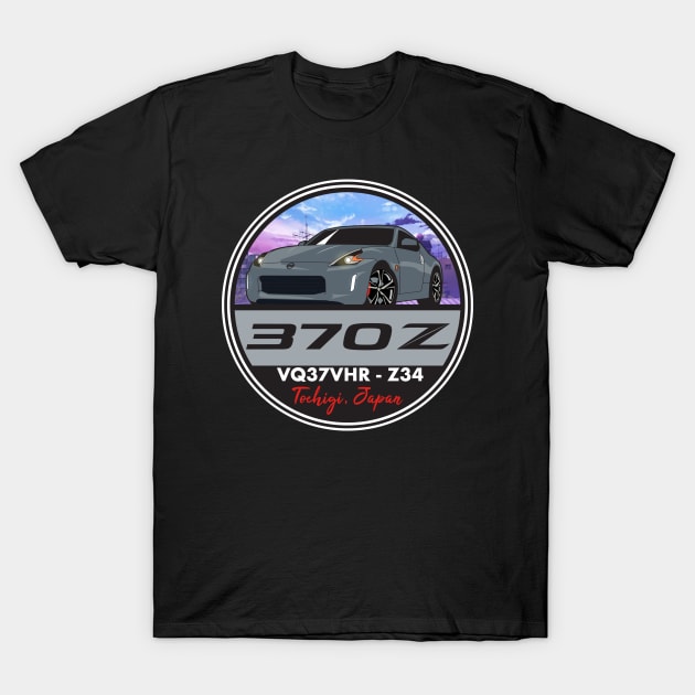 Nissan 370Z VQ37VHR Z34 Tochigi, Japan T-Shirt by Side Hustle